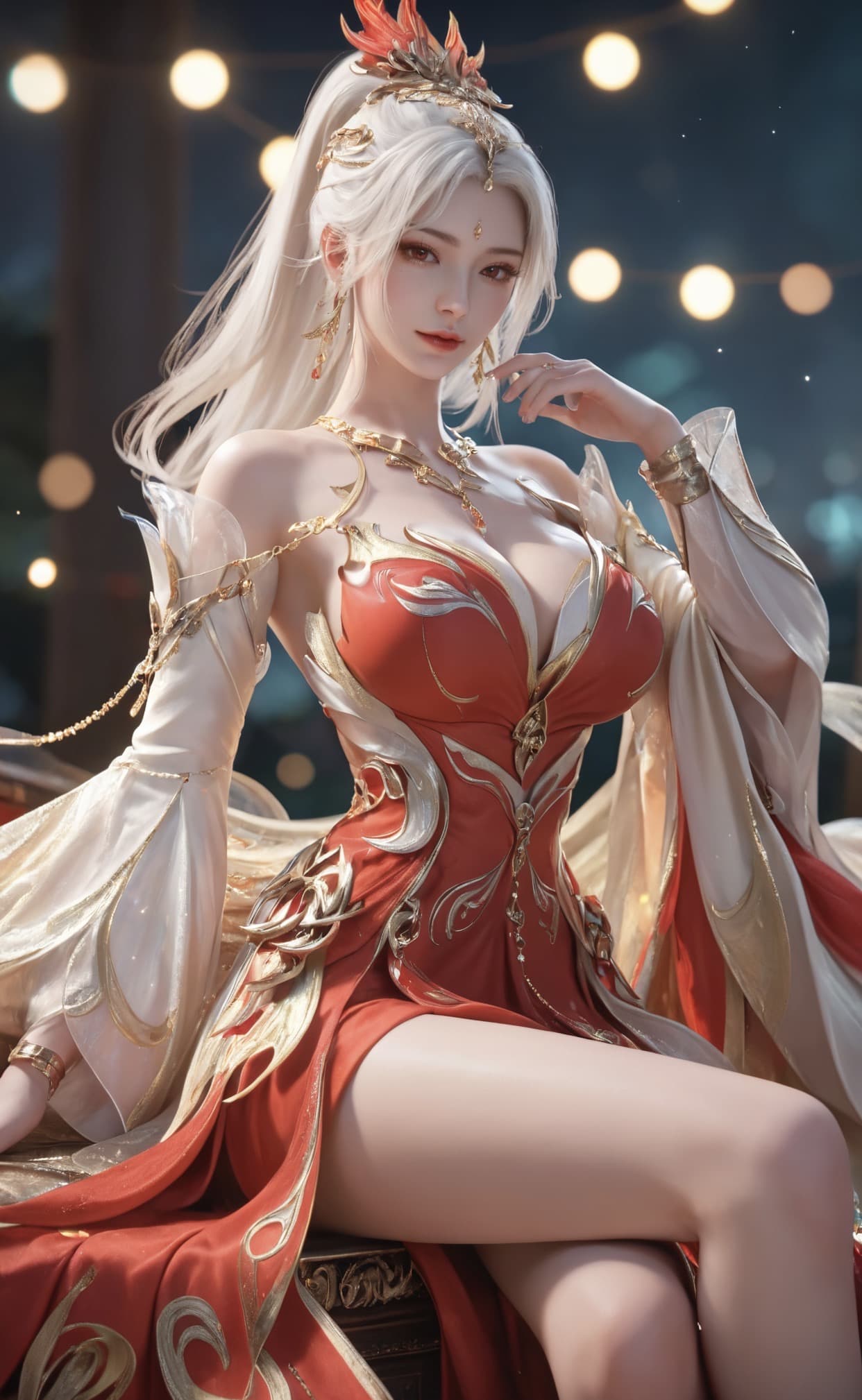 完美世界-火灵儿朱雀王-Ai国漫绘画